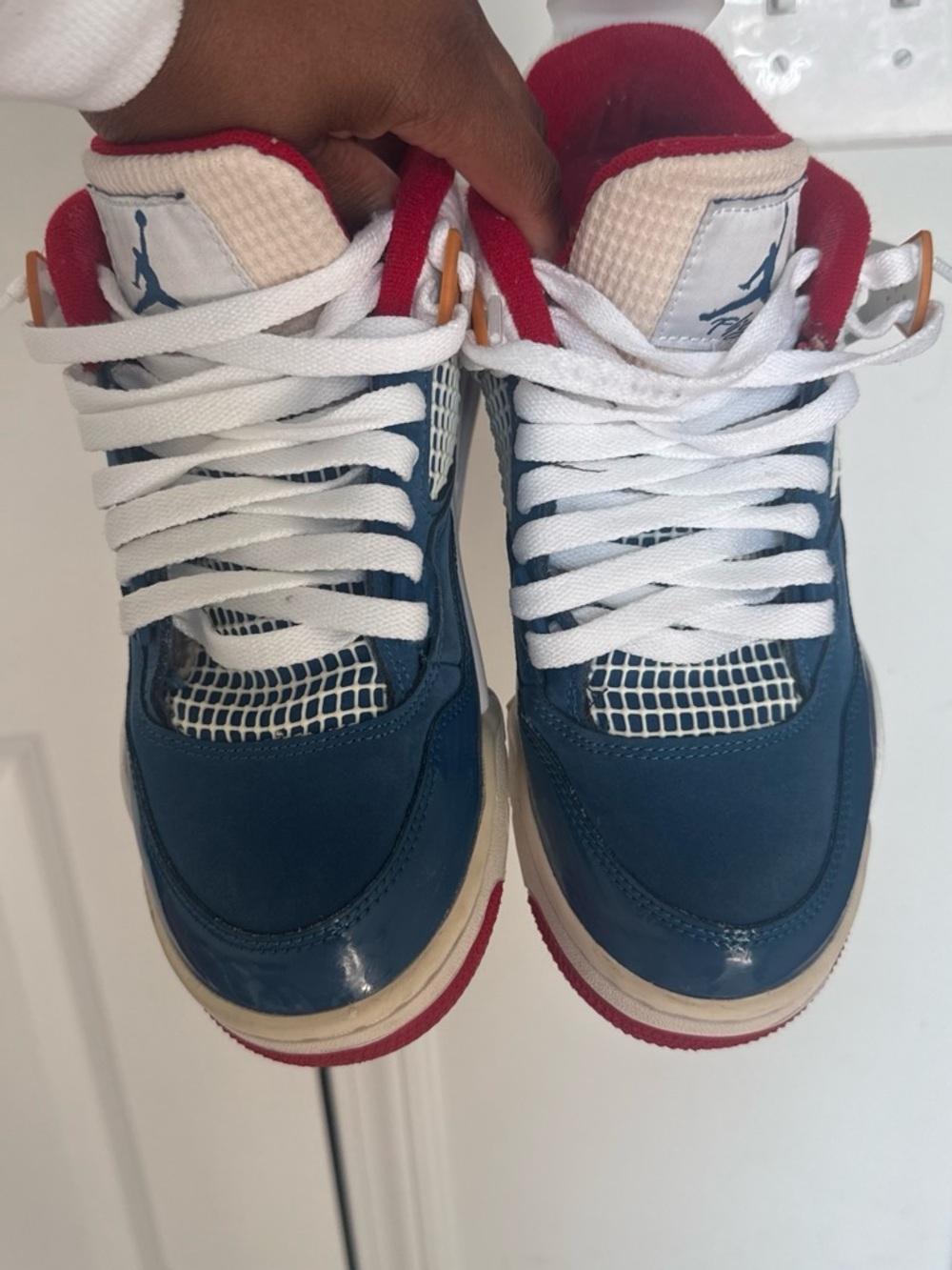 Jordan Sneakers in Blue / White / Red